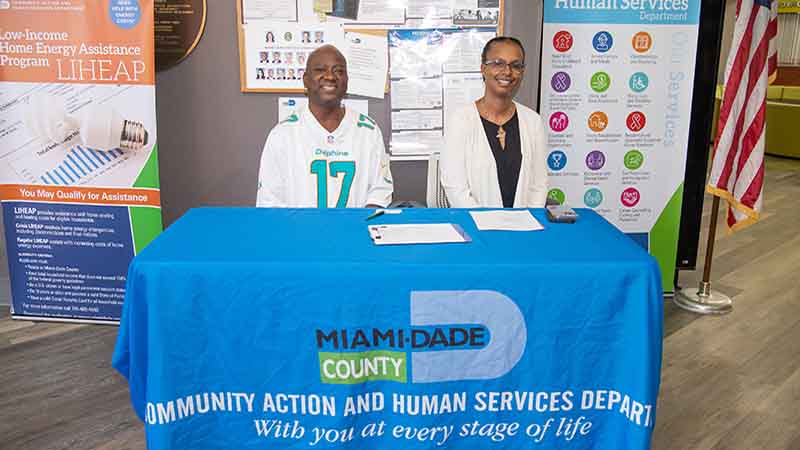 CAHSD reps at a table