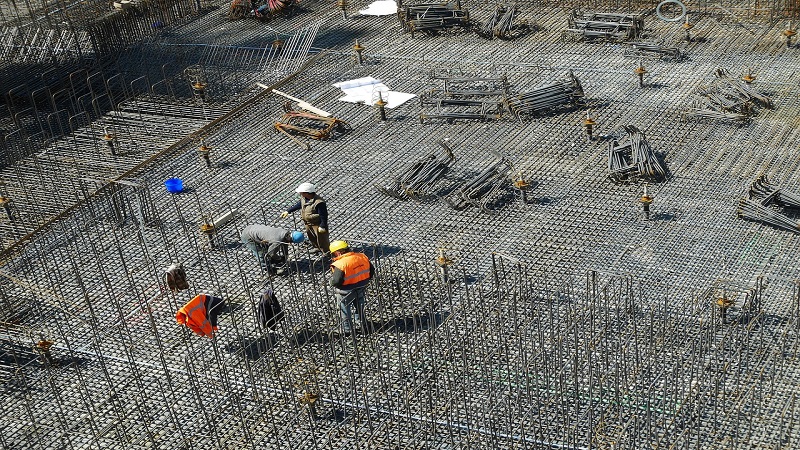 construction workers working on a building