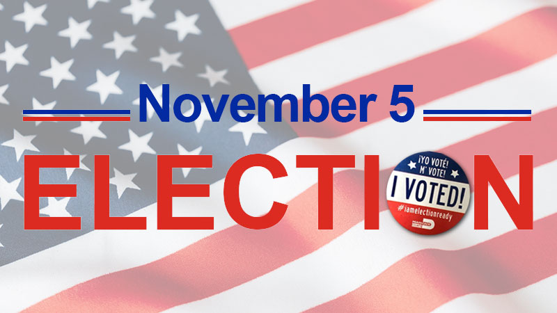 American Flag with the words November 5 Election