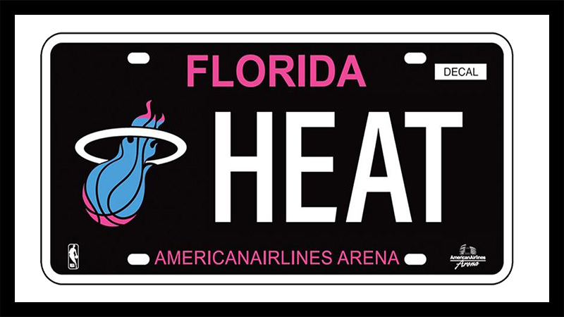 Miami Heat specialty license plate is unavailable Miami Heat specialty license plate is unavailable