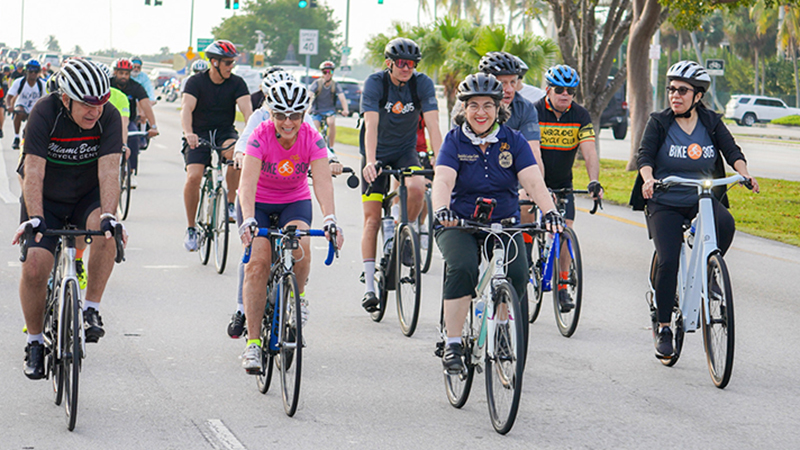 Bike to Work Day Mayor Cava riding with cyclists