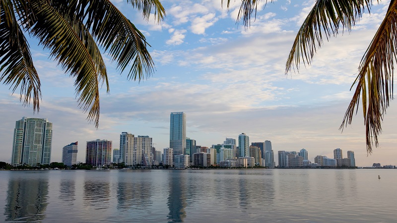 Biscayne Bay and Downtown Miami skyline