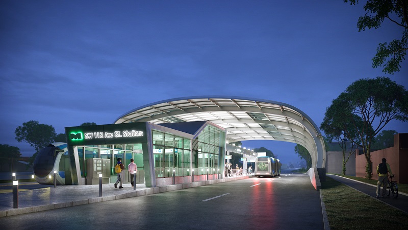 Rendering of the South Corridor station.