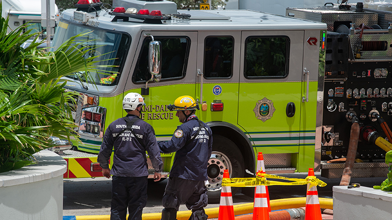 First responders at Surfside