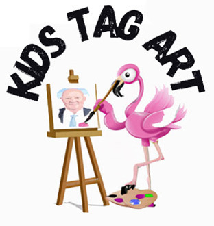 pink flamingo named Petey painting Tax Collector Peter Cam