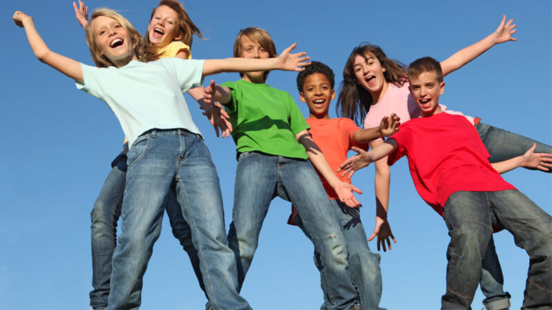 Children playing afterschool