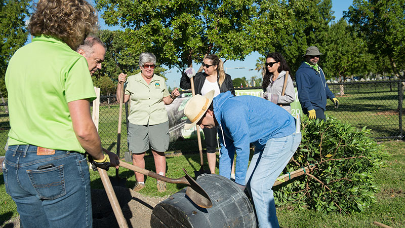 people learning to garden