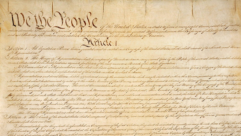 Photo of the U.S. Constitution