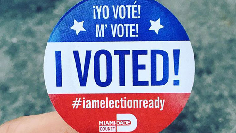 Miami-Dade Elections I Voted Sticker