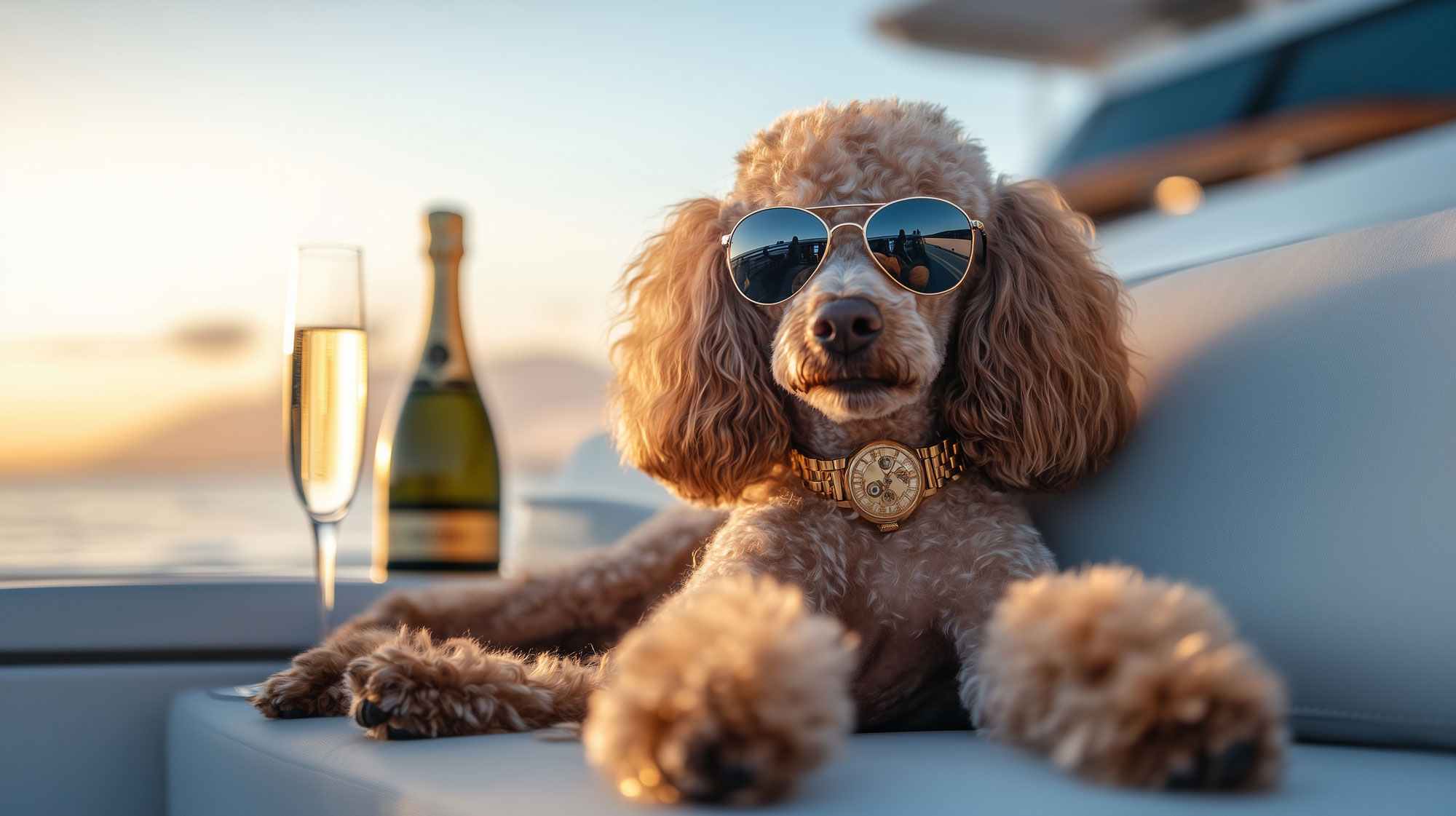 a fabulous poodle, ai generated 