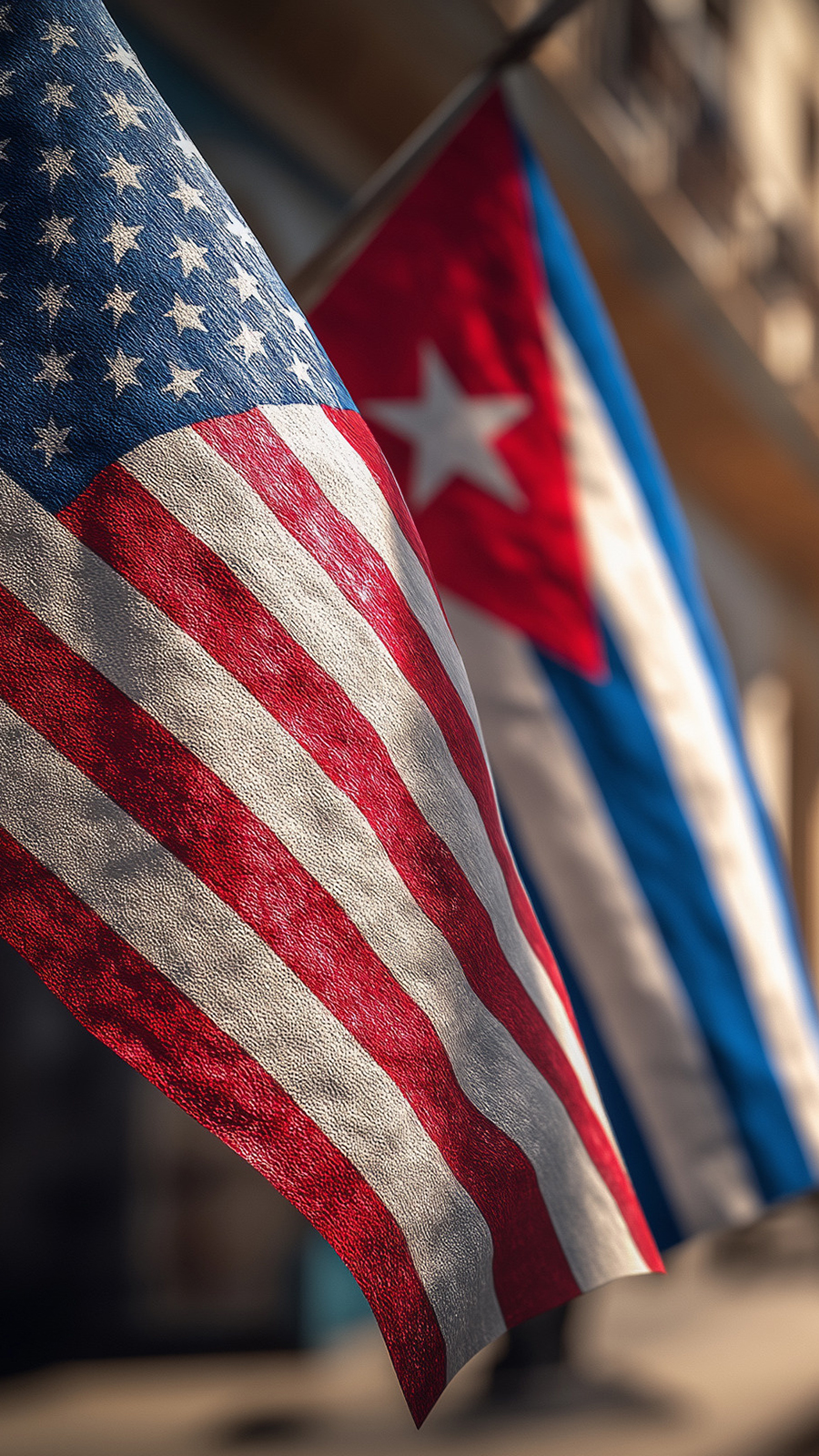 american and cuban flags