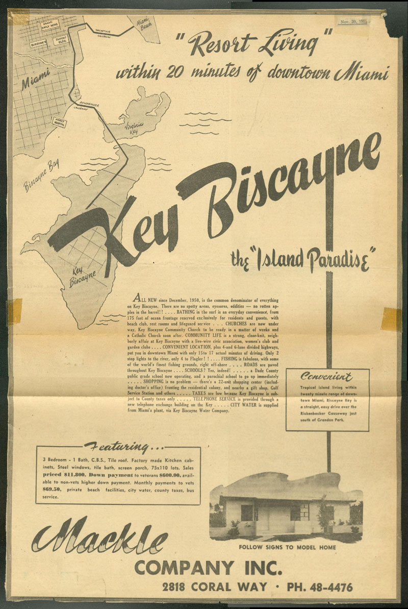 old poster of Key Biscayne