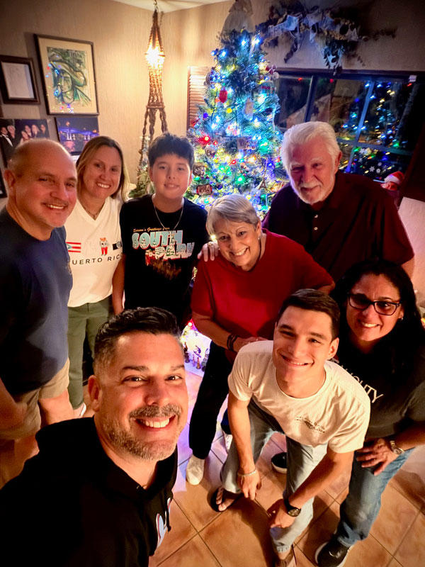 family photo during holidays