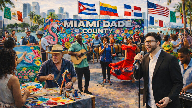 AI generated image of multicultural event 