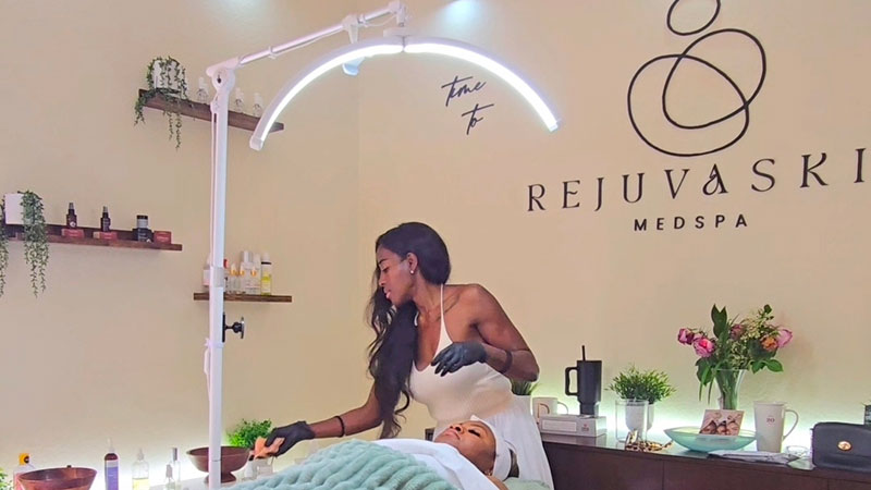RejuvaSkin Medspa photo of someone getting a spa treatment 